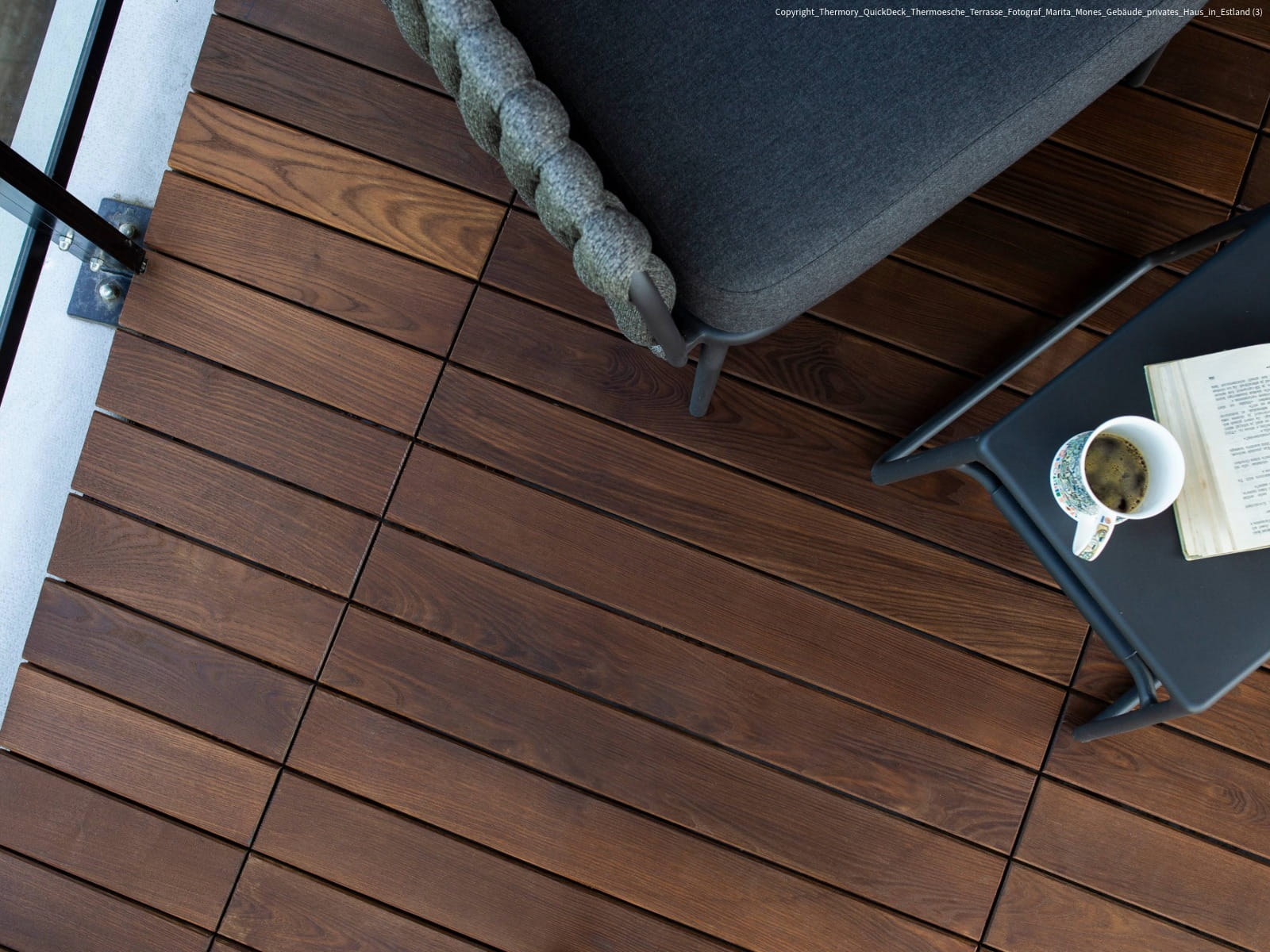 Terrassendiele Thermoesche select 21x125x1800mm mit Seno-Fräsung