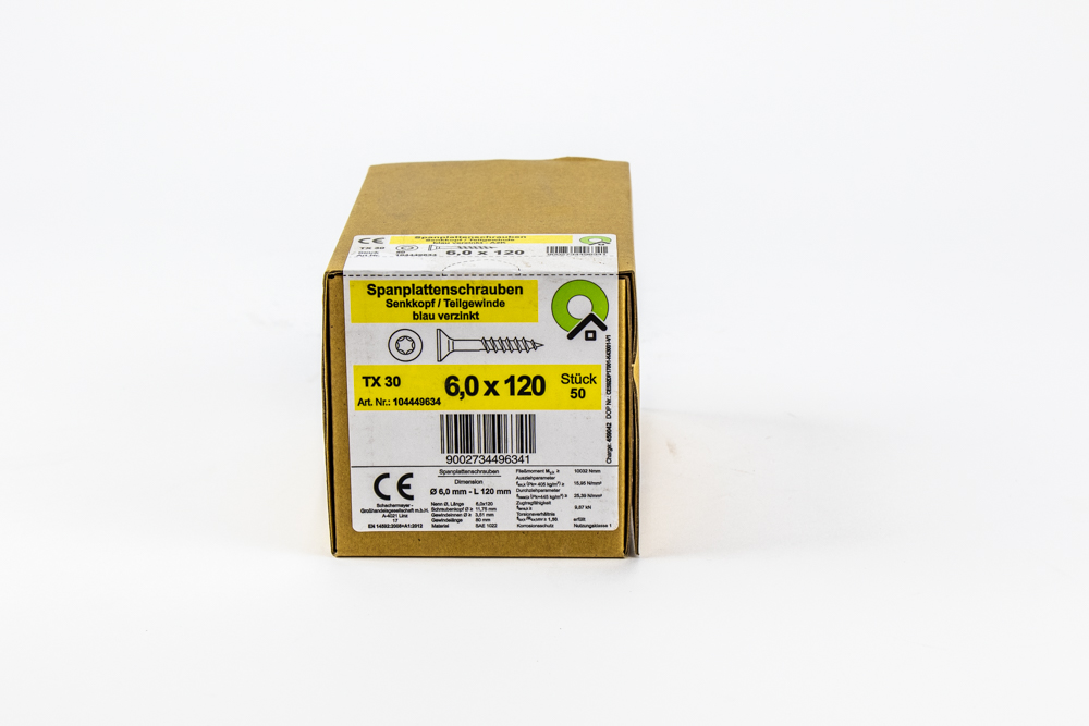 Spanplattenschrauben TORX, 6 X 120mm