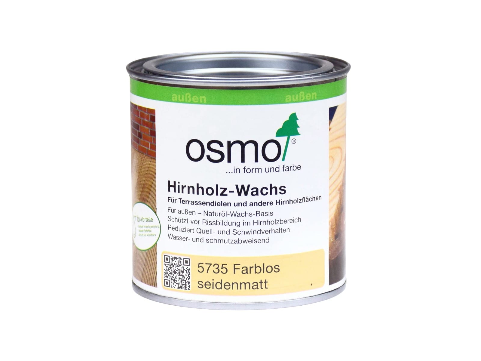 OSMO Hirnholz-Wachs Farblos seidenmatt, 375ml