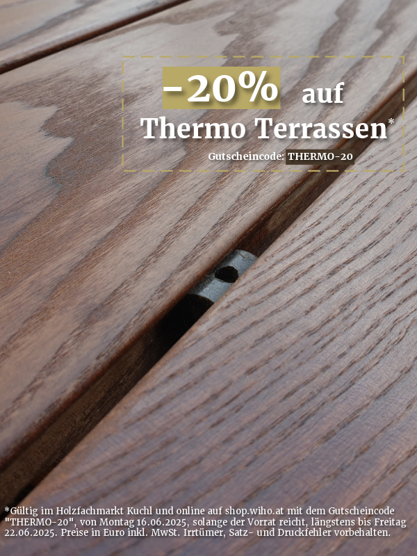 20 % Rabatt auf Thermo-Terrassen!
