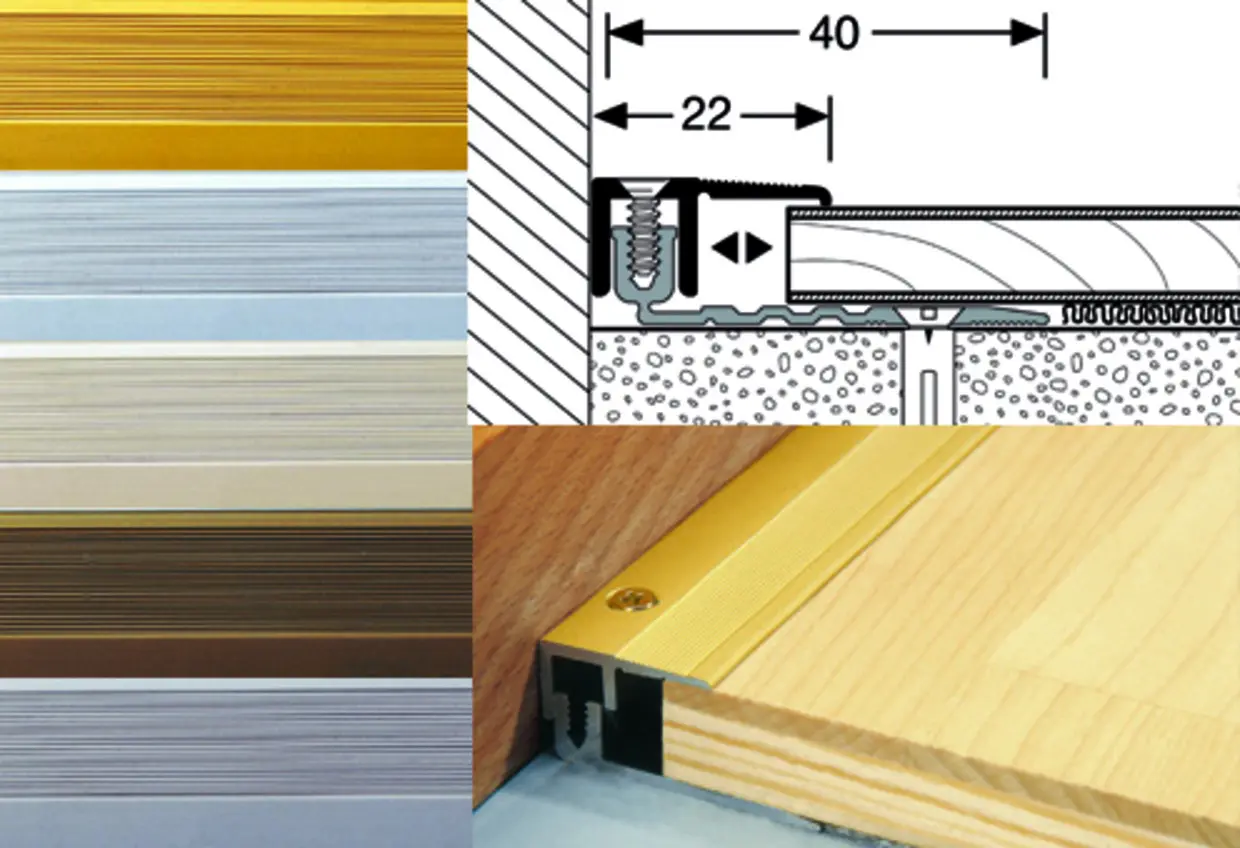 Abschlussprofil-Schiene “Typ 387”, inkl. Montagematerial “sand”