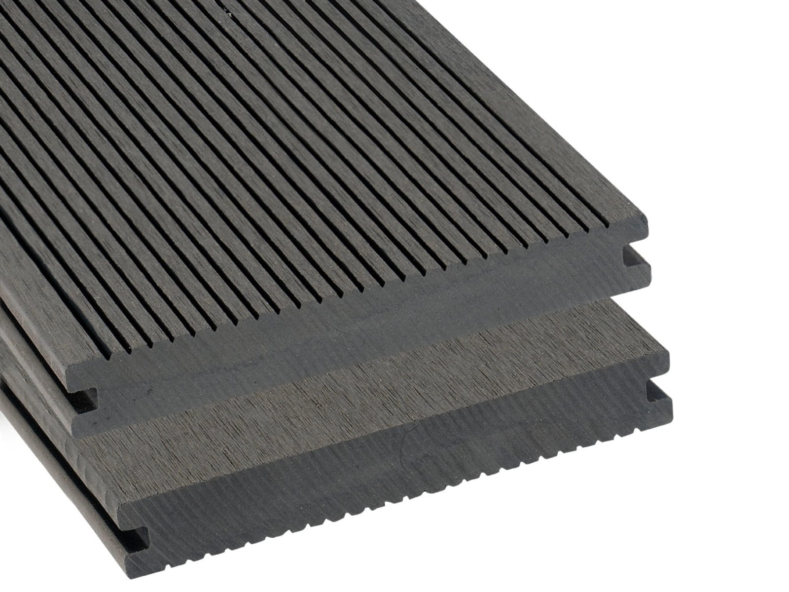 Terrassendiele WPC geriffelt, 20x140x4000mm, Anthrazit